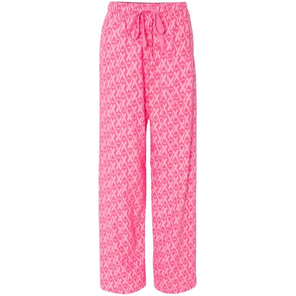 Boxercraft Breast Cancer Awareness Pink Ribbon Flannel Pajama Pants Women M